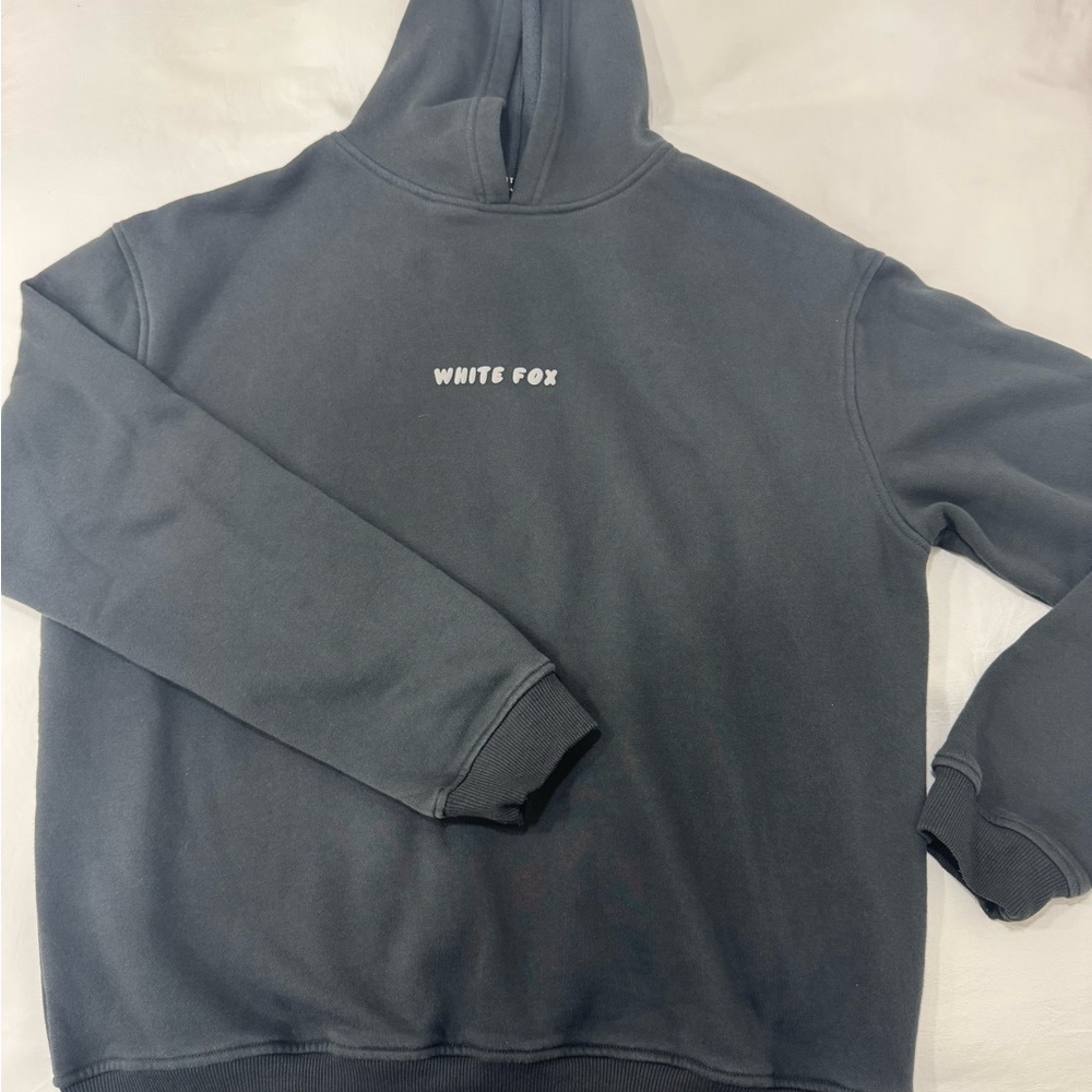 White Fox Boutique Gray Hoodie Sweatshirt